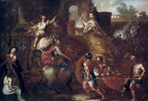 Entrada de Alejandro Magno en Babilonia de after Charles Le Brun